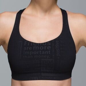 Lululemon 50 Rep Bra
Classic Manifesto Embossed Black / Black